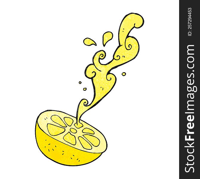 freehand drawn texture cartoon lemon