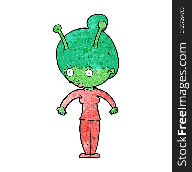 cartoon alien woman