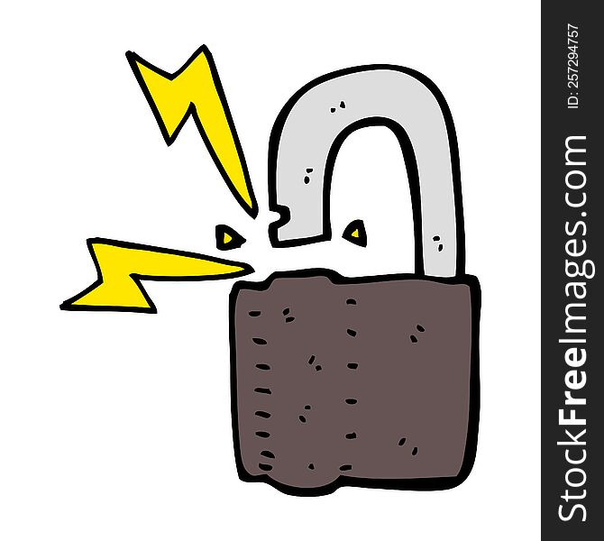 cartoon padlock symbol