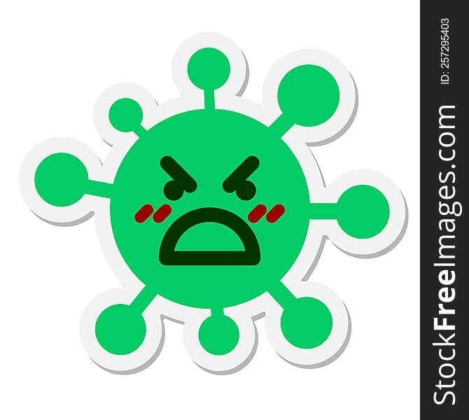 angry boss virus sticker