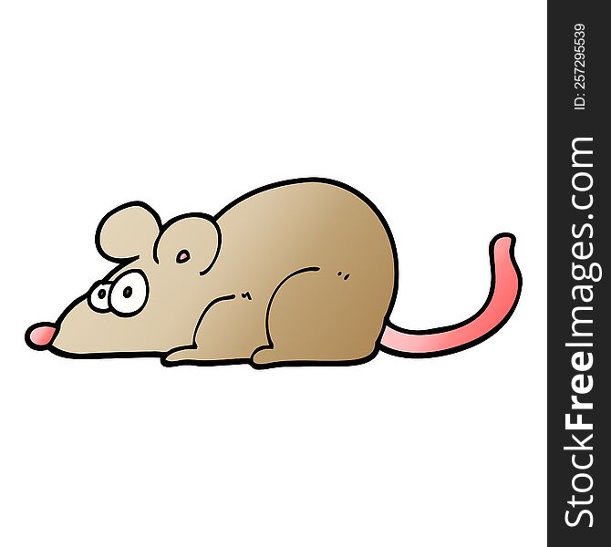 Vector Gradient Illustration Cartoon Rat