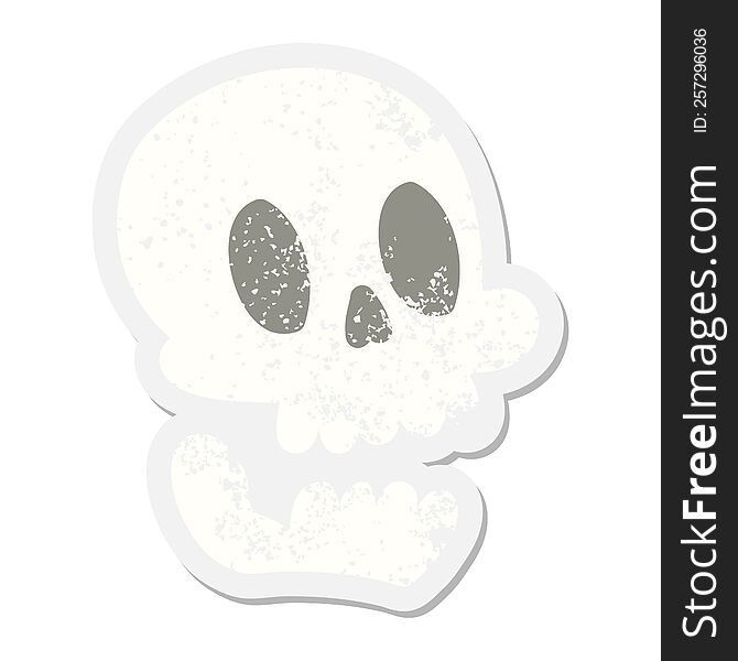 spooky halloween skull grunge sticker