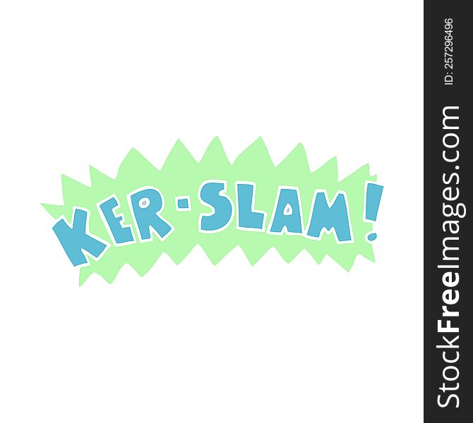 Cartoon Doodle Words Ker Slam