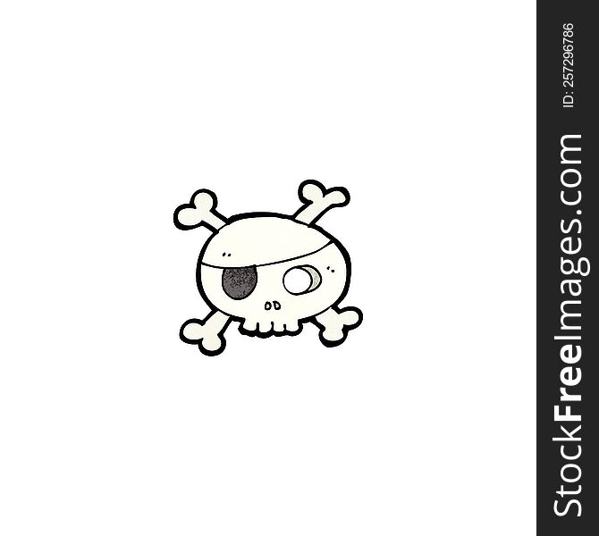 Cartoon Pirate Skull Symbol