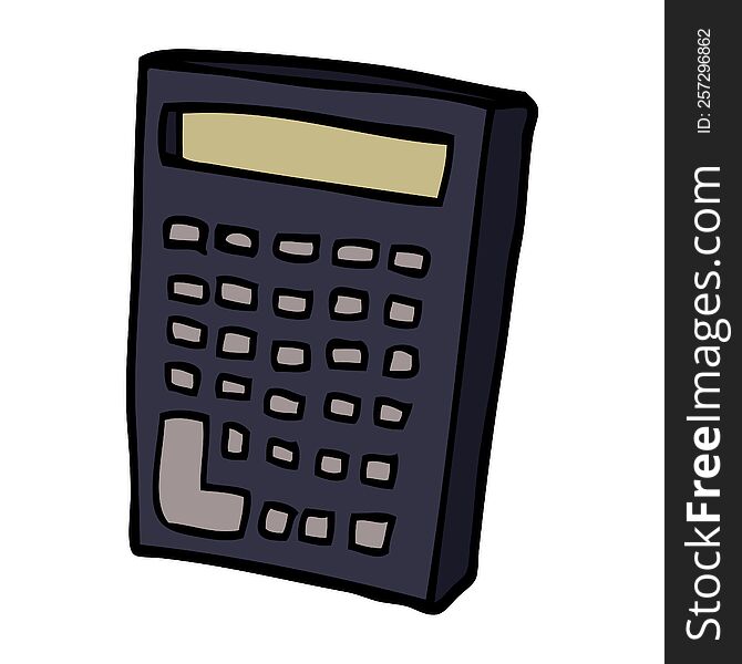 cartoon doodle calculator