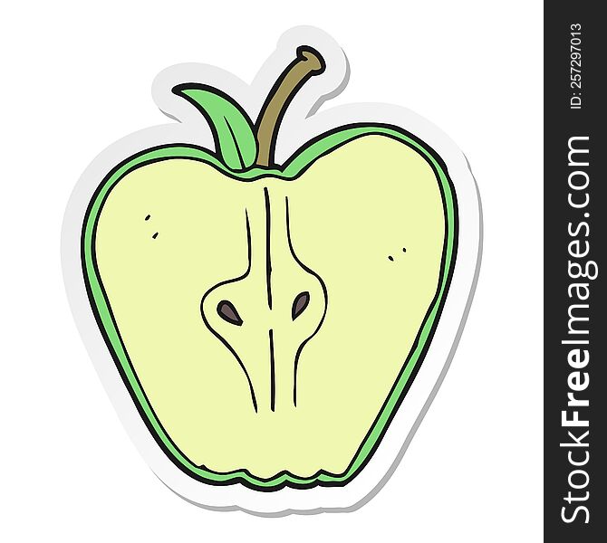 sticker of a cartoon apple