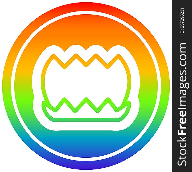 lotus flower circular icon with rainbow gradient finish. lotus flower circular icon with rainbow gradient finish