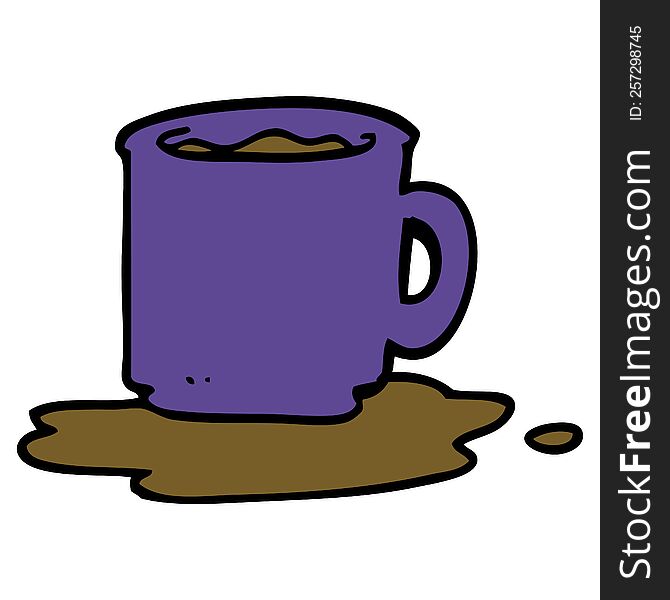 cartoon doodle mug of coffee