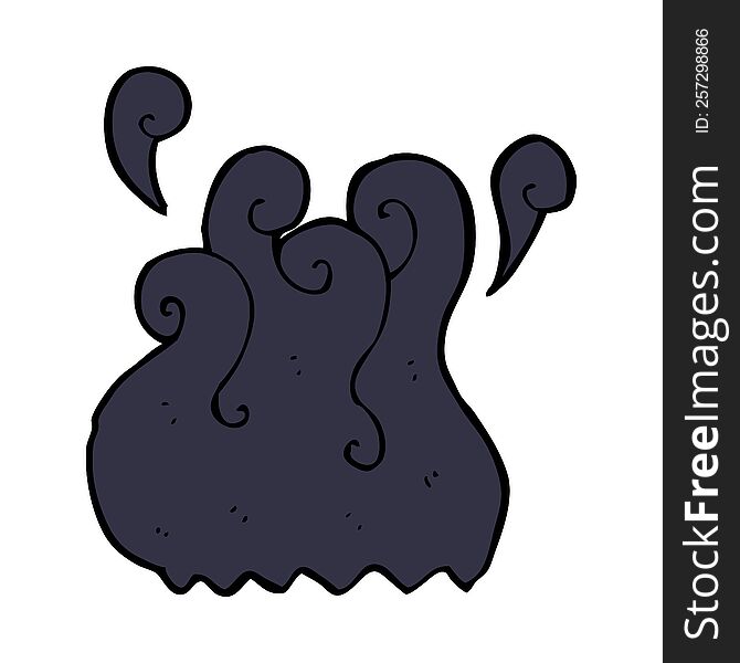 Black Smoke Cartoon Element