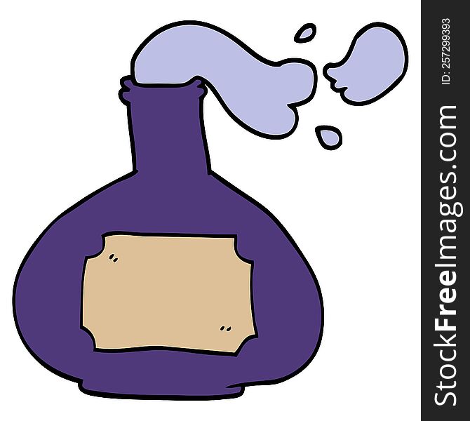cartoon doodle smoking potion