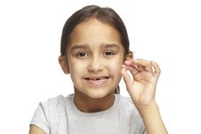 Girl With Missing Front Tooth Stock Photography