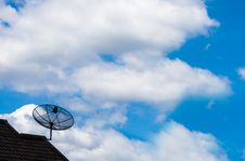 Satellite Dish And Blue Sky Stock Photo Satellite Dish And Blue Sky Stock Photo