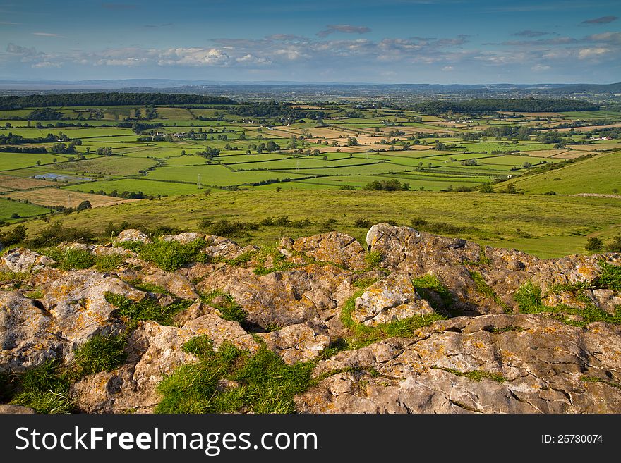 View from Crook Peak Somerset