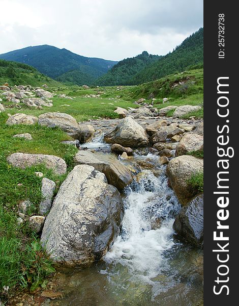 The scenery of mountain stream