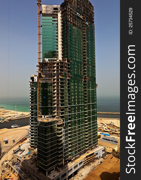 Building under construction in JBR, Dubai