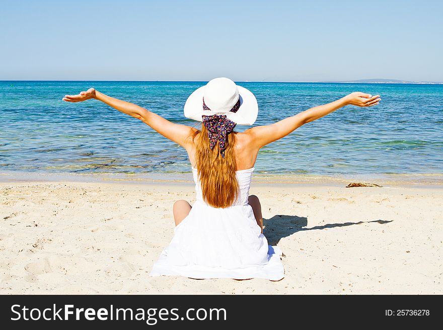 Young woman on the beach