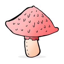 Cartoon Wild Mushroom Stock Image