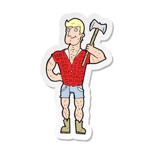 Free Sticker Of A Cartoon Lumberjack Royalty Free Stock Photos - 257308418