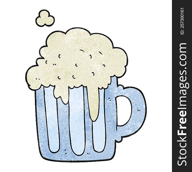 textured cartoon foamy beer