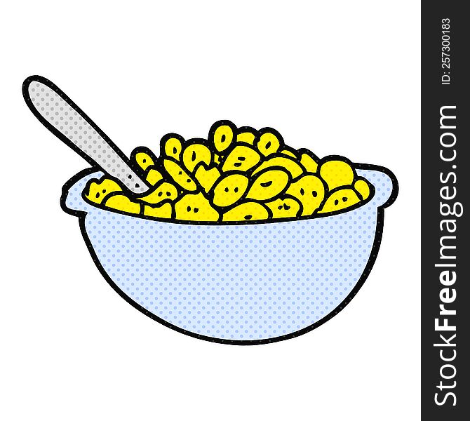 cartoon bowl of cereal