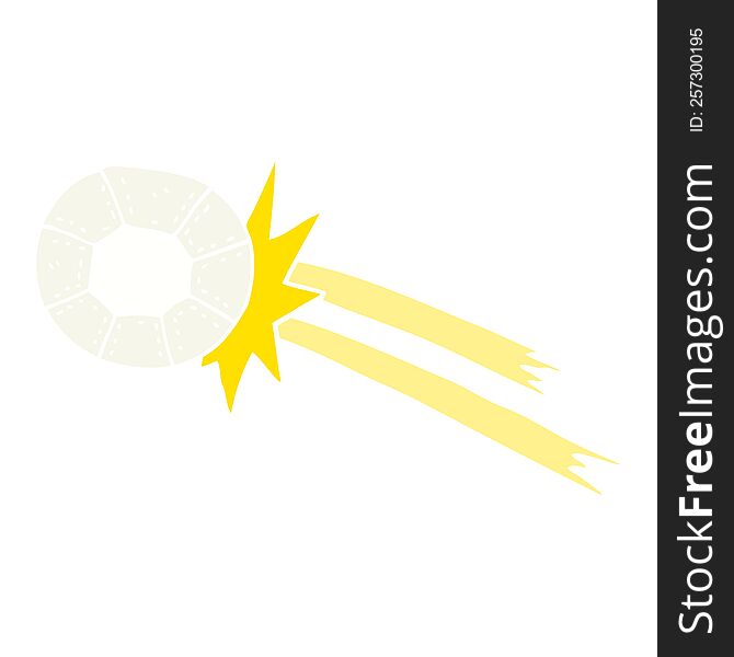 flat color illustration of a cartoon soccer ball