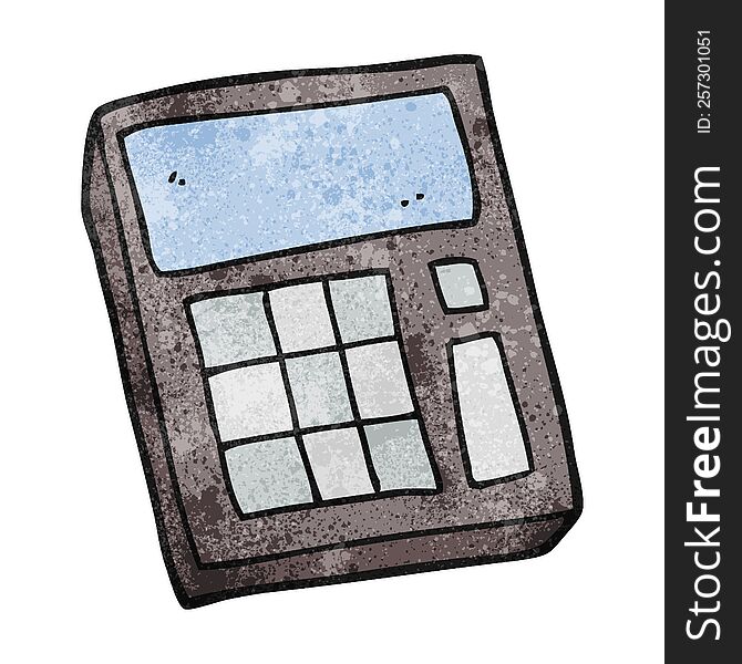 freehand textured cartoon calculator