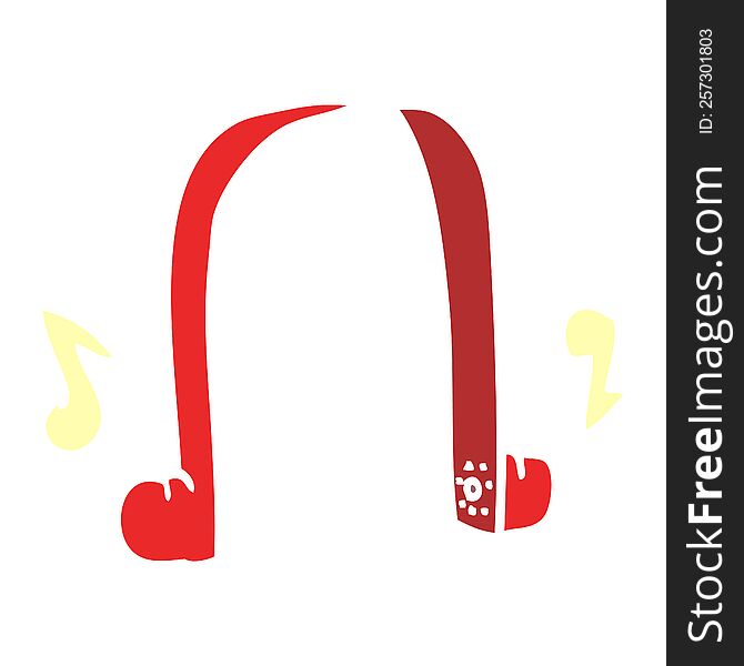 cartoon doodle modern headphones