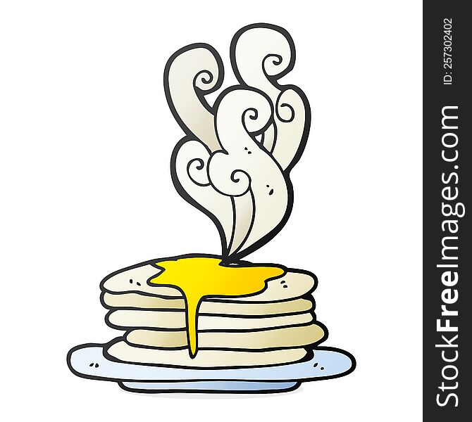 cartoon stack of pancakes