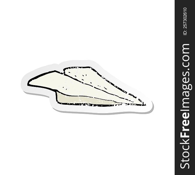 retro distressed sticker of a cartoon paper airplane