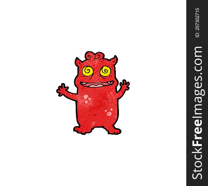 Cartoon Cray Little Monster