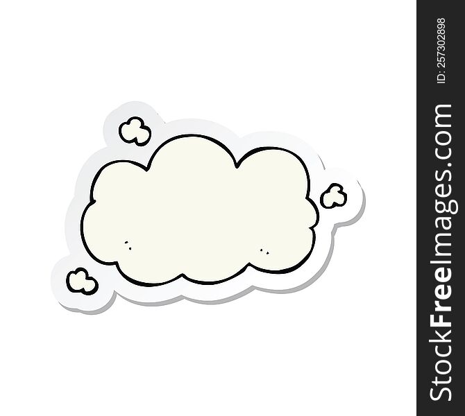 Sticker Of A Cartoon Cloud