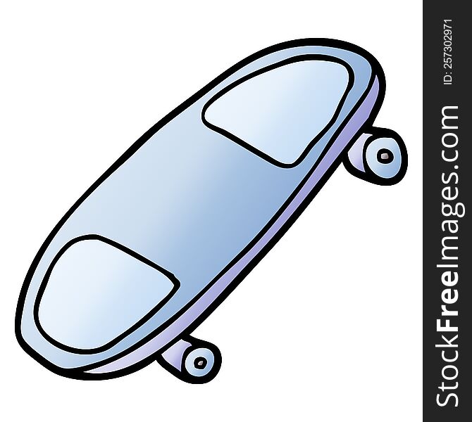 cartoon doodle skate board