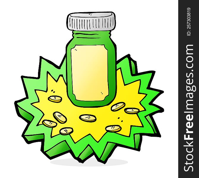 Cartoon Jar Of Pills