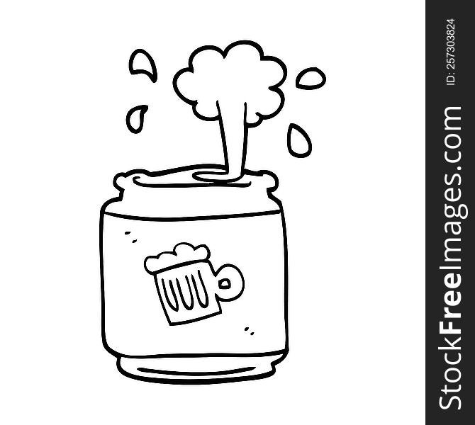 line drawing cartoon can of larger
