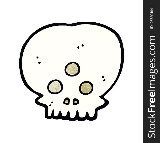 Cartoon Mystic Skull