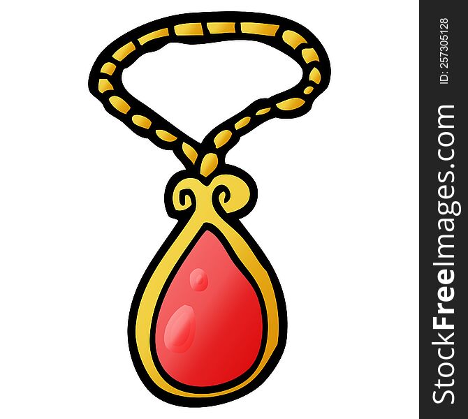 Cartoon Doodle Red Pendant