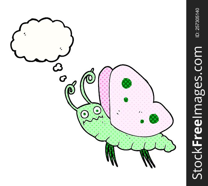 thought bubble cartoon funny butterfly