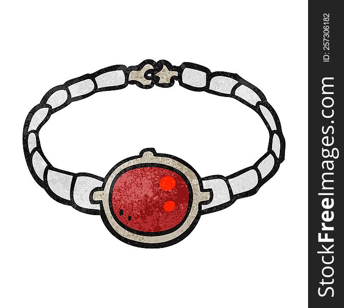 freehand textured cartoon ruby bracelet