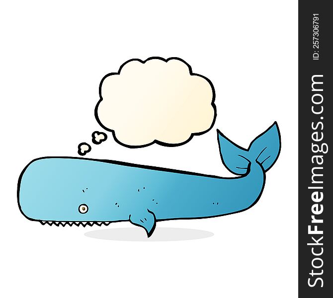 Cartoon Whale With Thought Bubble