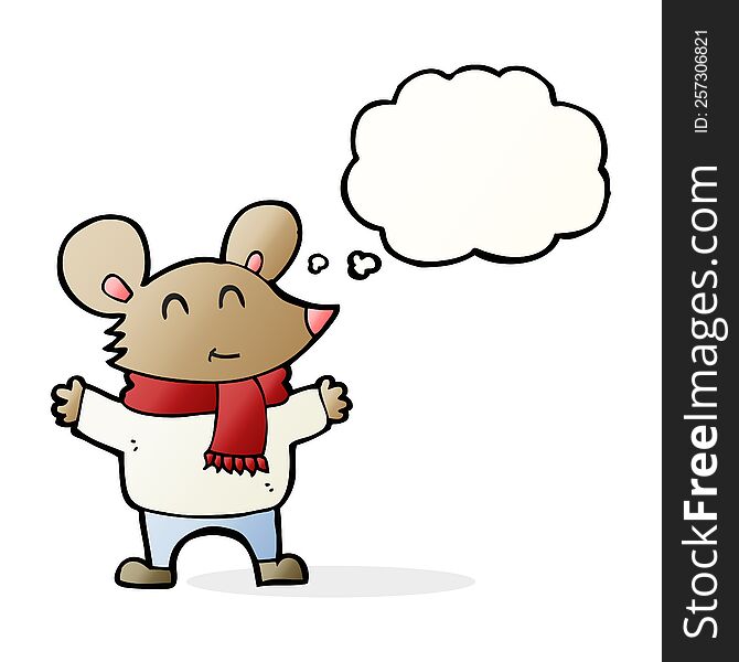 Cartoon Mouse With Thought Bubble