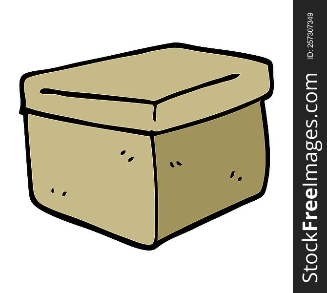 cartoon doodle filing box