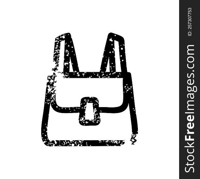 school satchel distressed icon symbol