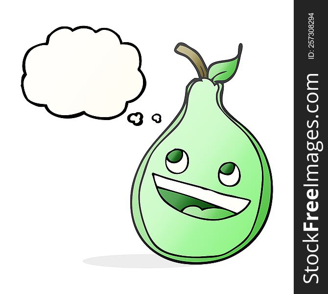 Thought Bubble Cartoon Pear
