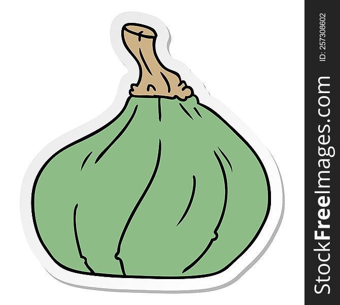 Sticker Cartoon Doodle Of A Pumpkin