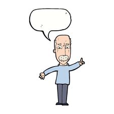 Cartoon Man Issuing Stern Warning With Speech Bubble Stock Photo Cartoon Man Issuing Stern Warning With Speech Bubble Stock Photo