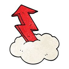 Free Cartoon Doodle Growth Arrow Stock Images - 257312834