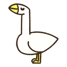 Goose Chalk Drawing Royalty Free Stock Images