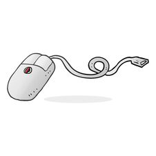 Cartoon Computer Mouse Royalty Free Stock Photo