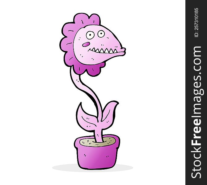 cartoon monster plant