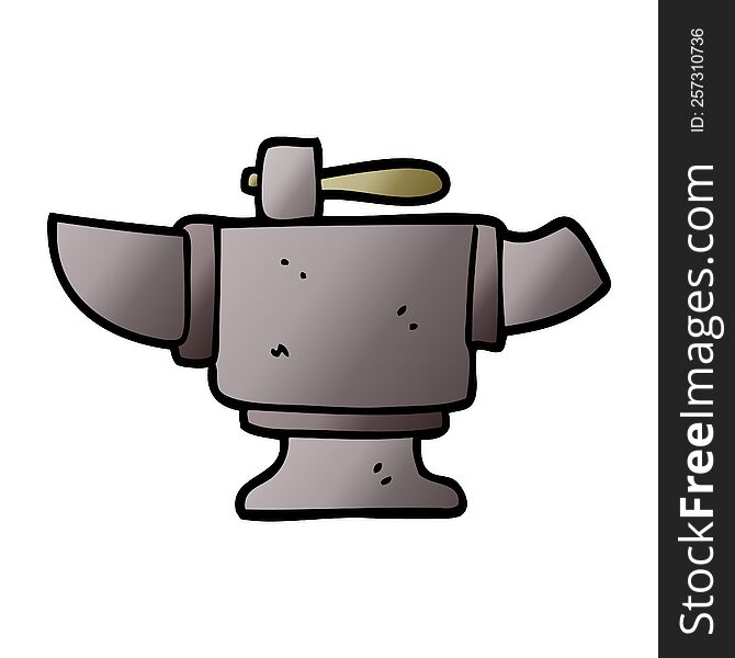 cartoon doodle heavy old anvil